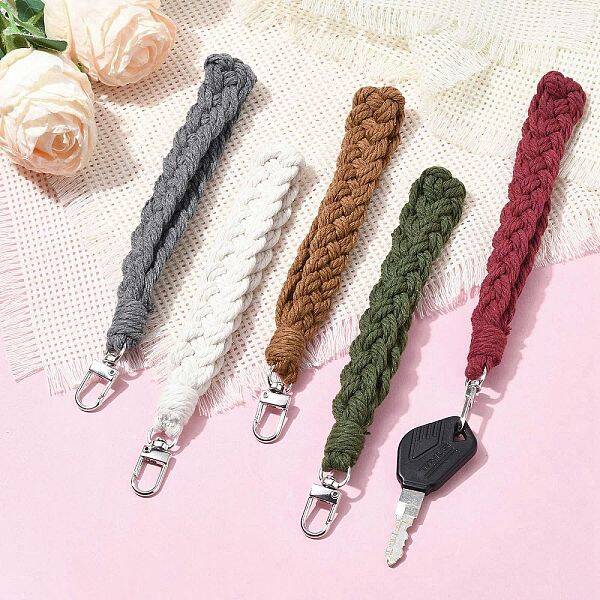 Handmade Macrame Cotton Threads Wrist Strap Pendant Decoration