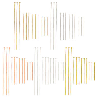 200Pcs 20 Styles Brass Flat Head Pins