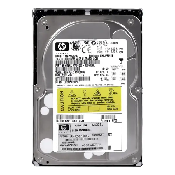 A7285-69002 HP 72.8GB Ultra-320 SCSI 10000 3.5-inch Hard Drive