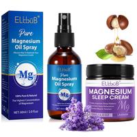 Magnesium Oil Spray & Cream Set, 2 Counts/set Magnesium Oil Spray & Cream, Body Moisturizer, Sleep Better, Good Night and Goo...