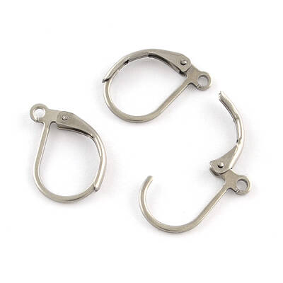Tarnish Resistant 304 Stainless Steel Leverback Earrings Findings