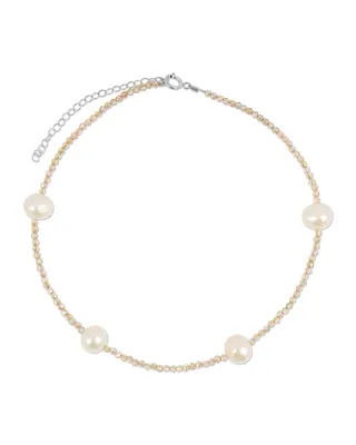 Grady Anklet - Multiple Colors | Metal Color: Silver | Gemstone: Imperial Topaz