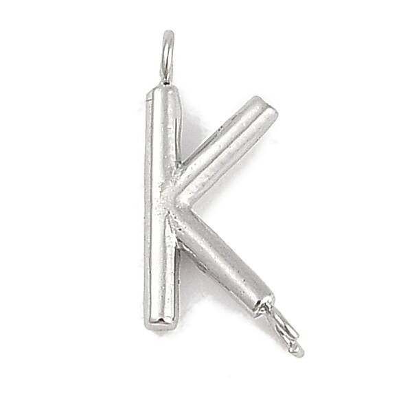 304 Stainless Steel Letter Connector Charms
