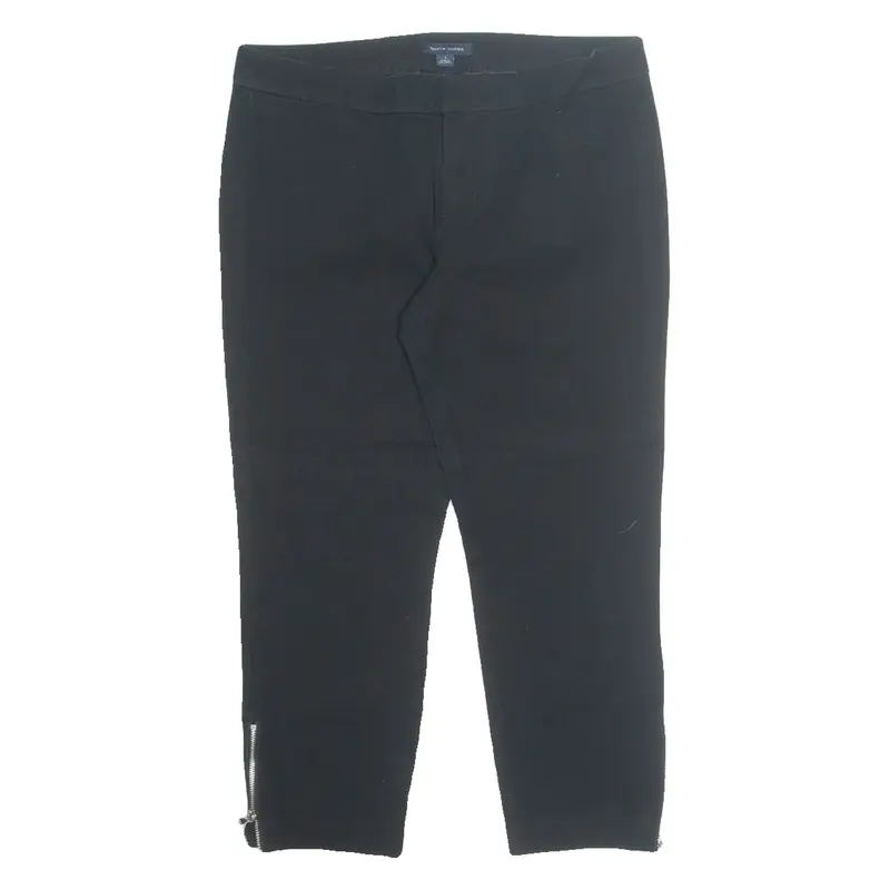 TOMMY HILFIGER Womens Trousers Black Regular Tapered W30 L23