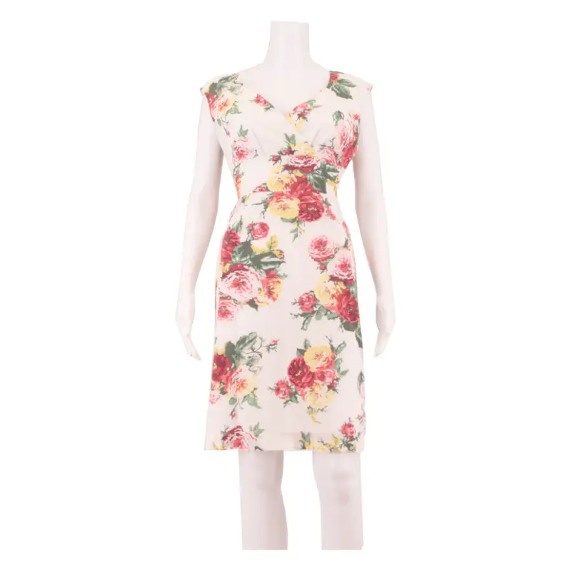 JOULES TOM Occasion Wear Womens Day Dress White Floral Knee Length UK 10