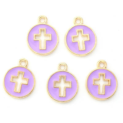 Light Gold Plated Alloy Enamel Pendants