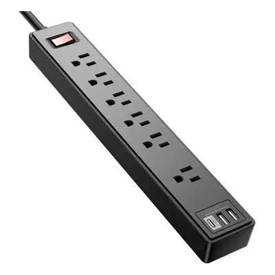 SUPER725B Eaton Tripp Lite Series Surge Protector Power Strip 7 Outlet 25 ft Cord Black 2160 J