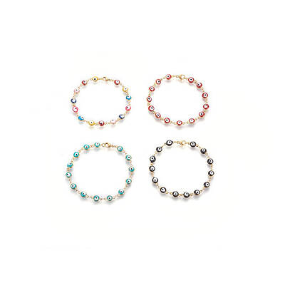 304 Stainless Steel Enamel Link Bracelets