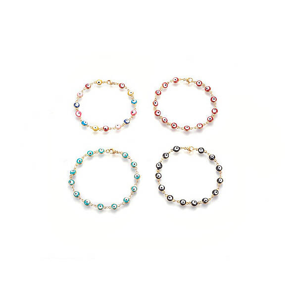 304 Stainless Steel Enamel Link Bracelets