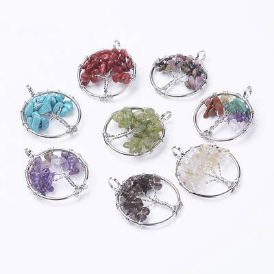 Natural & Synthetic Mixed Stone Pendants