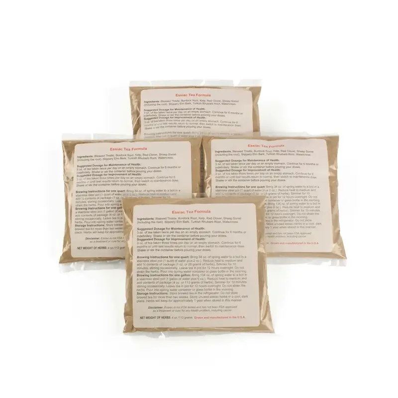 1 lb. of Essiac in FOUR (4) Convenient 4 oz. packets (2-3 Month Supply - Costs less than $1 per day to use)