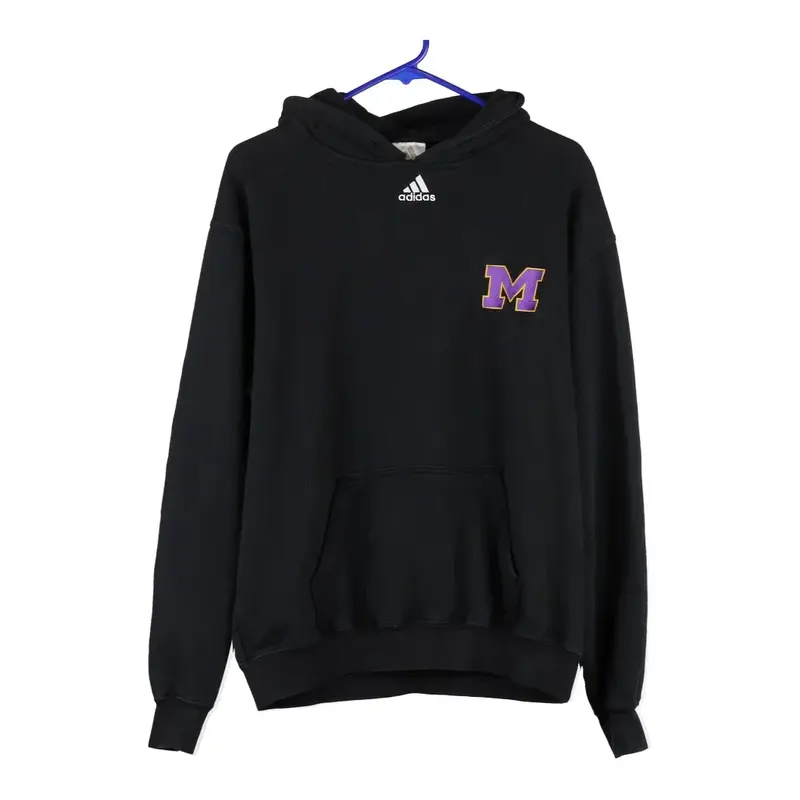 Adidas Hoodie - Small Black Cotton Blend