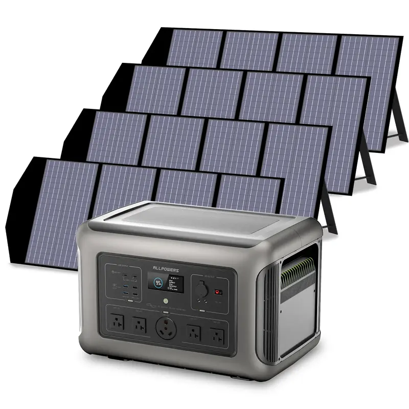 ALLPOWERS Solar Generator Kit 3200W Power Station 140W Solar Panel