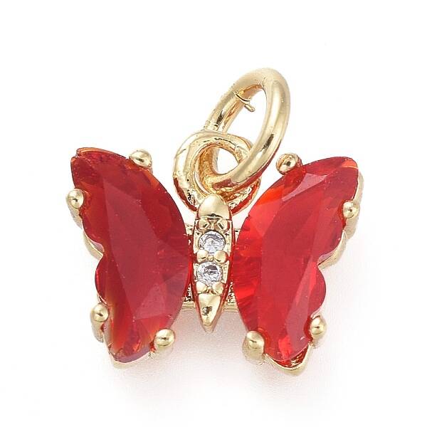 Brass Micro Pave Clear Cubic Zirconia Pendant