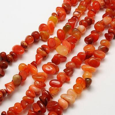 Nuggets Natural Red Carnelian Beads Strands