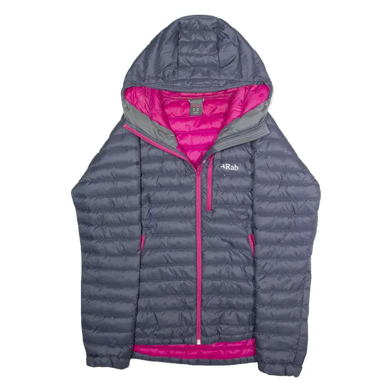 RAB Womens Puffer Jacket Blue Hooded M