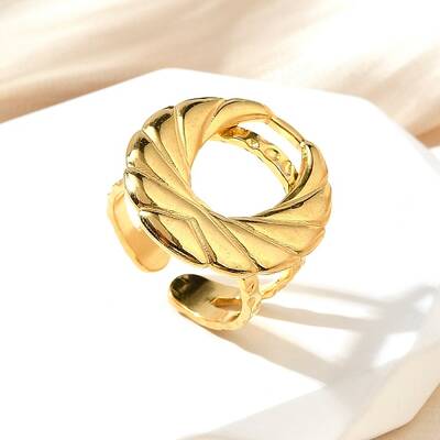 304 Stainless Steel Open Cuff Ring for Women