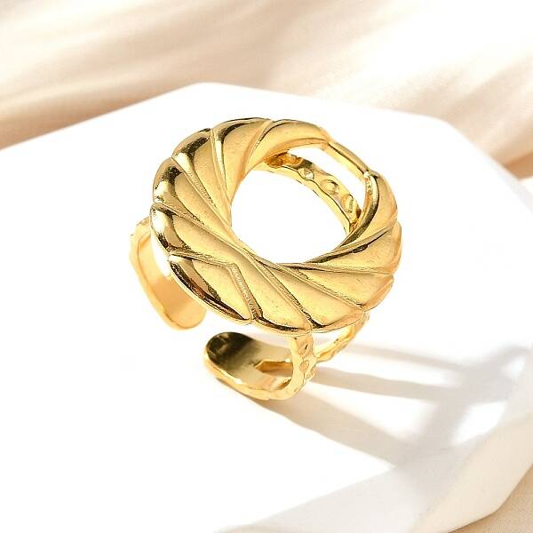304 Stainless Steel Open Cuff Ring for Women