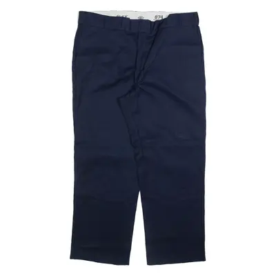 DICKIES 874 Workwear Mens Trousers Blue Regular Straight W38 L28