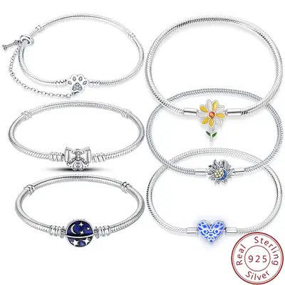 bracelets for women 925 silver, star and moon bracelet, bracelet, simple and exquisite gift,braclet business bracelet fashio...