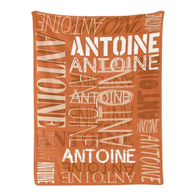 Custom Name Dark Orange Blanket For Family Gift - Aperturee