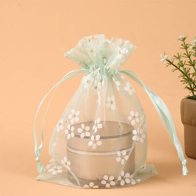 Rectangle Organza Drawstring Bags