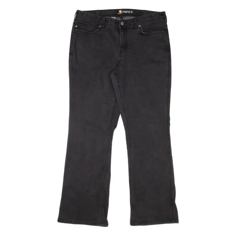CARHARTT Original Fit Womens Jeans Black Regular Bootcut W34 L30