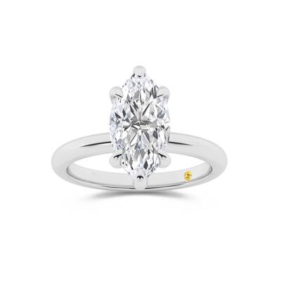 Fez Lab Grown Hidden Halo Marquise Shape Diamond Engagement RIng | 10K White Gold 2 5/8 ct. tw.