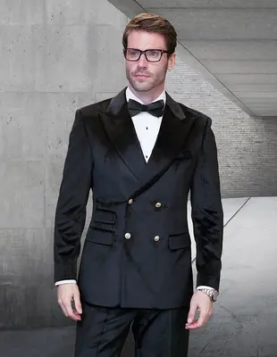 Men's Velvet 2-Piece Suit - Solid Color | Fashionable & Stylish