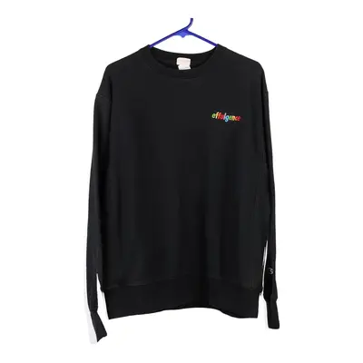 Reverse Weave Champion Sweatshirt - Large Black Cotton Blend