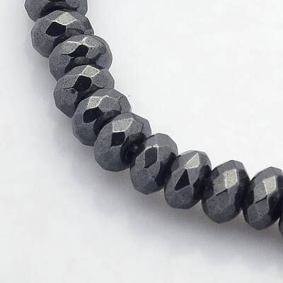 Electroplate Non-magnetic Synthetic Hematite Beads Strands
