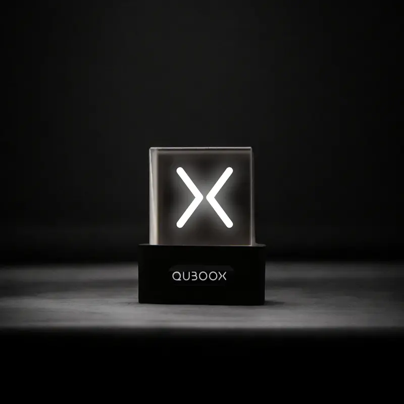 Quboox Cyber Cube - Desktop Accessory - Holographic Decor Piece