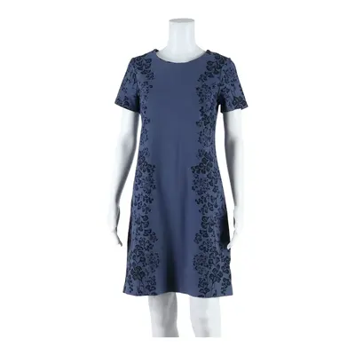 BODEN Womens T-Shirt Dress Blue Floral Short Sleeve Midi UK 12