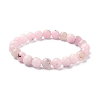 Natural Cherry Blossom Jasper Round Beaded Stretch Bracelets