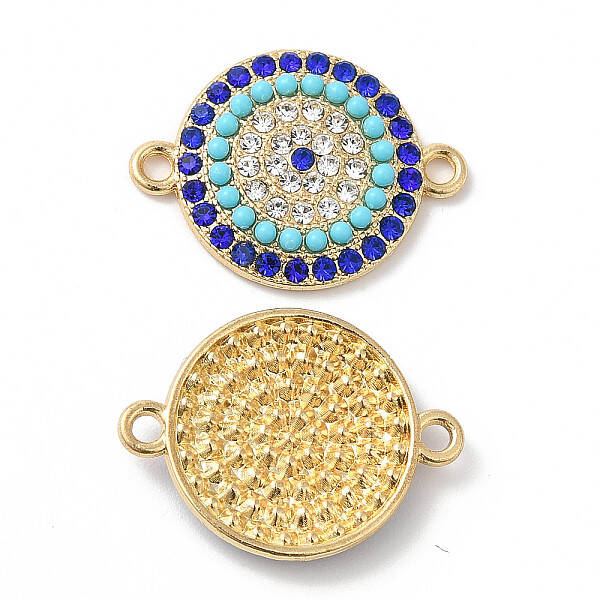 Rack Plating Alloy Rhinestone Connector Charms