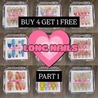 LONG NAILS The Nail Empire Handmade 3D Press On Nails | High Quality | Cute designs | Detailed | Extra Glossy Finish | Most a...