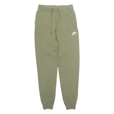 NIKE Mens Joggers Green Tapered XS W26 L29