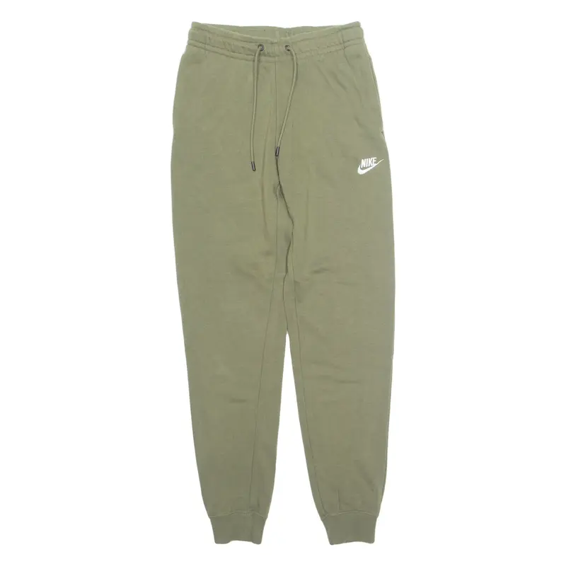 NIKE Mens Joggers Green Tapered XS W26 L29