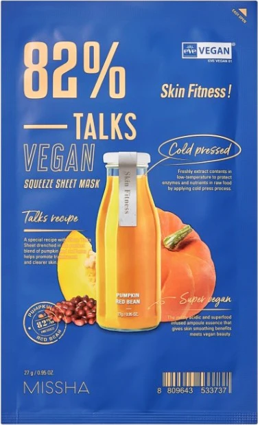 Missha Talks Vegan Squeeze Skin Fitness (sheet mask) 27g