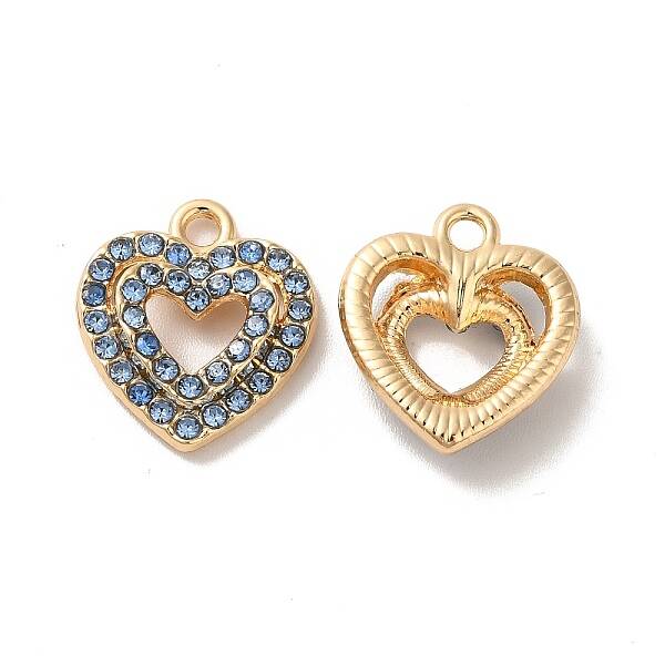 Rack Plating Alloy Rhinestone Pandants