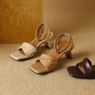 CHIKO Aadhya Open Toe Kitten Heels Heeled Sandals