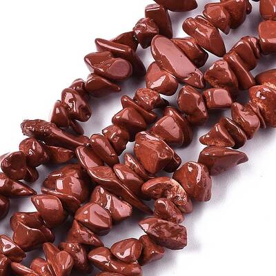 Unisex Chip Natural Howlite Beaded Stretch Bracelets