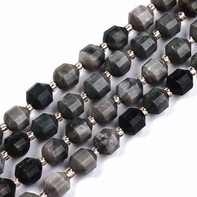 Natural Green Wood Lace Stone Beads Strands