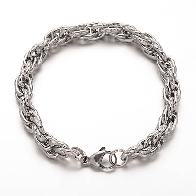 Tarnish Resistant 304 Stainless Steel Rope Chains Bracelets