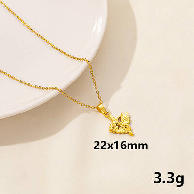 Stylish Stainless Steel Bird Pendant Necklace for Women