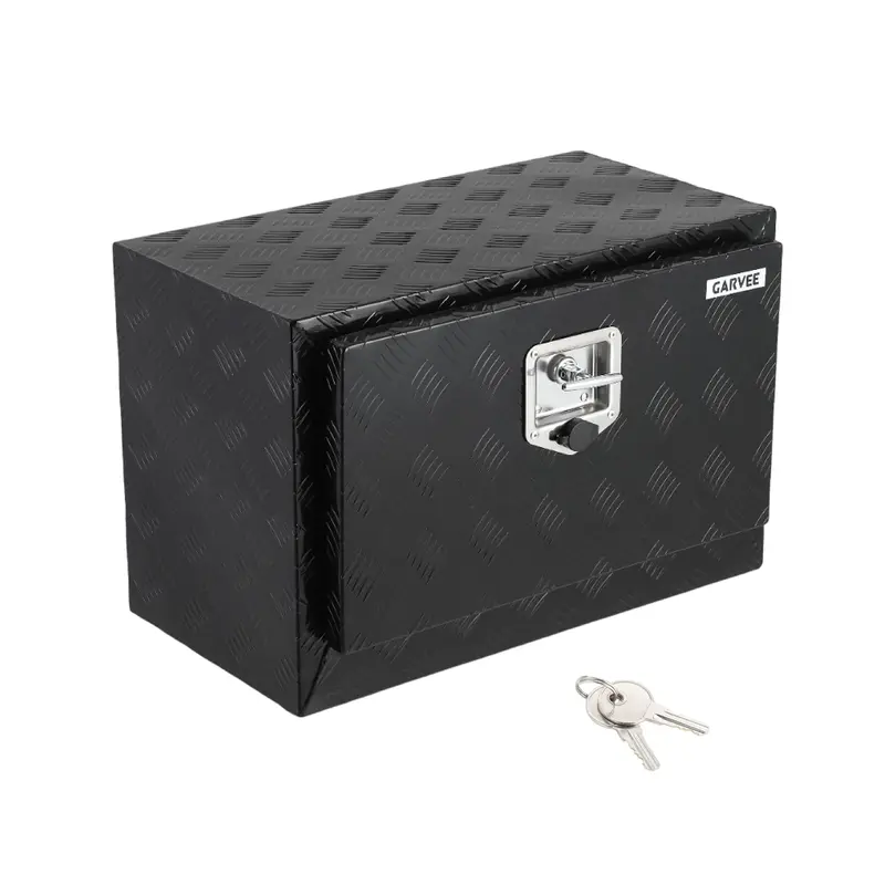 Garvee 36x14x16 Underbody Truck Tool Box - Heavy-Duty Aluminum Diamond Plate, Lockable Waterproof Design with T-Handle Lat...