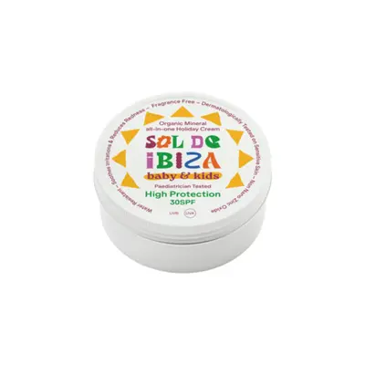 Sol De Ibiza Organic Mineral All-In-One Holiday Cream Spf 30, 100 G Children and Newborns