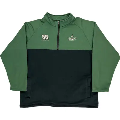 Winners Circle NASCAR 1/4 Zip - Large - Green Polyester