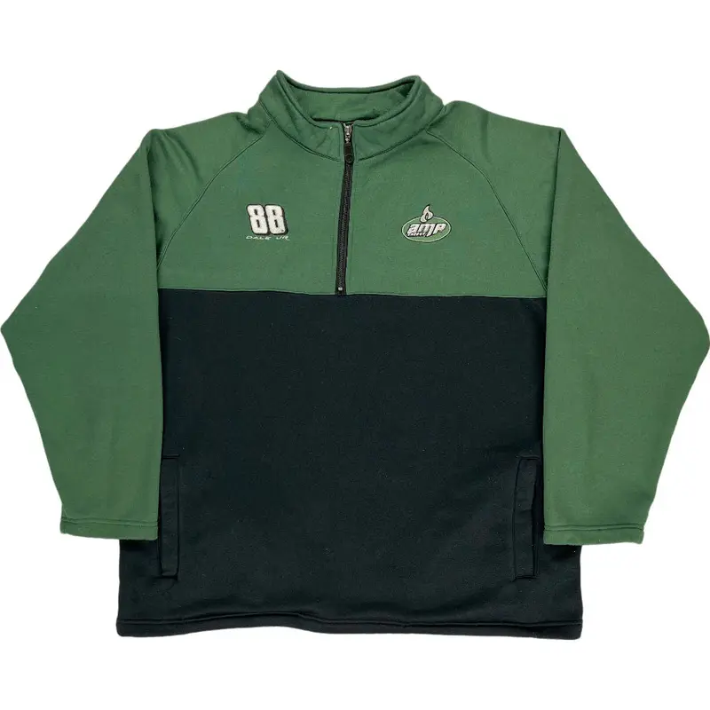 Winners Circle NASCAR 1/4 Zip - Large - Green Polyester
