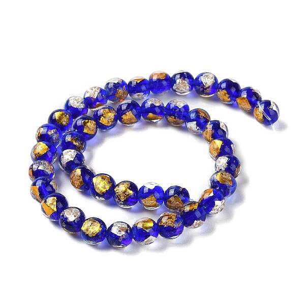Handmade Gold & Silver Foil Lampwork Beads
